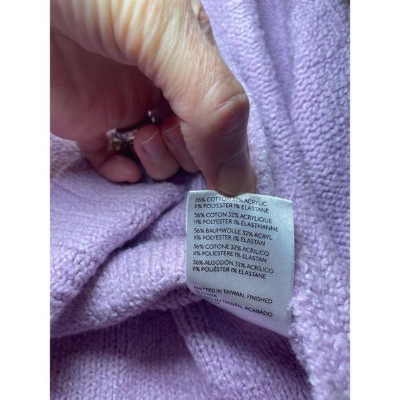 Anthropologie Pilcro Oversized Deep V-Neck Sweater Lilac Lavender Purple XXS - Picture 14 of 15